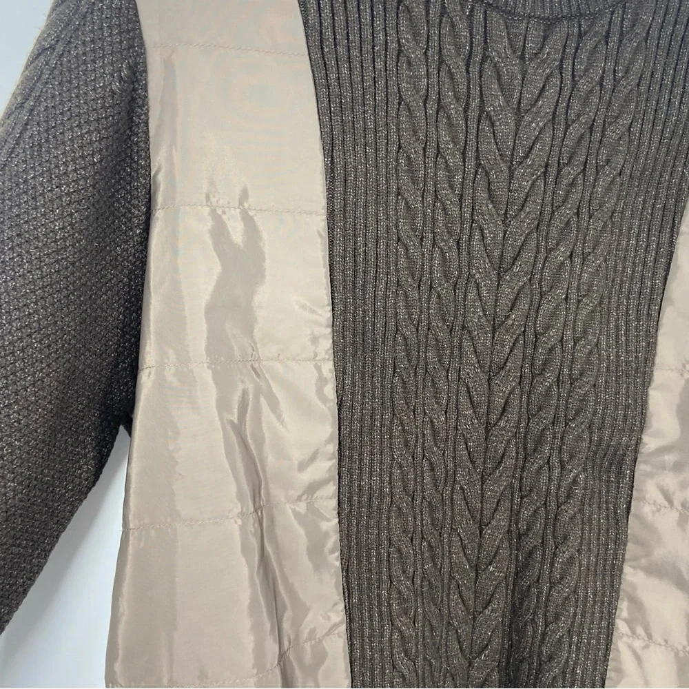 MDRN Brown Knit Sweater Womens Small Cable Knit - Picture 2 of 8